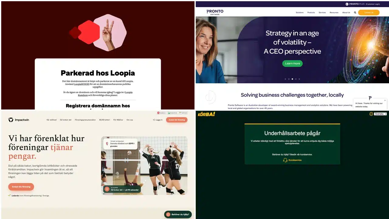Fyra historiska exempel på parkering, programvara, insamling och underhåll