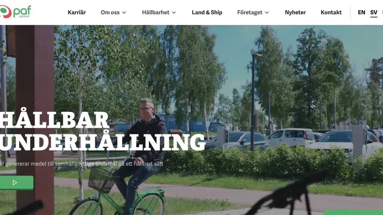 Pafs officiella svenska företagswebbplats