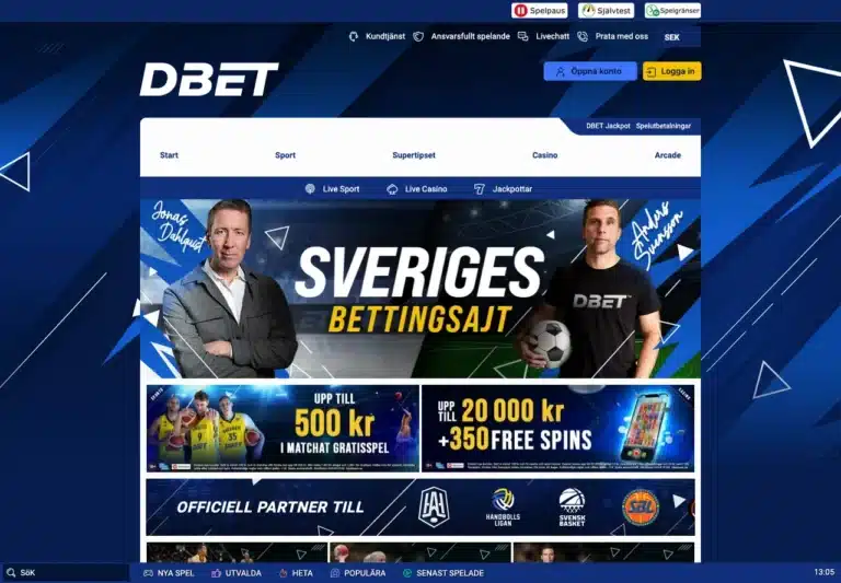 DBET startsida 8 september 2026